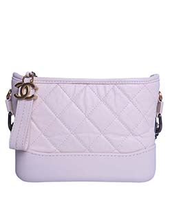Small Gabrielle Hobo, Quilted Goatskin, White, 27136520 (2019), B